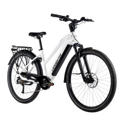 E-BIKE 28" SANDY LADY 18"-1, WHITE SHINY (REAR MOTOR)