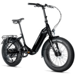 E-BIKE 20" CODY-2, FOLDING BIKE, BLACK SHINY (REAR MOTOR)