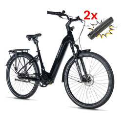 E-BIKE 28" TERTIUM CITY 18"-1, BLACK SHINY (M420/NEXUS 8, BELT)